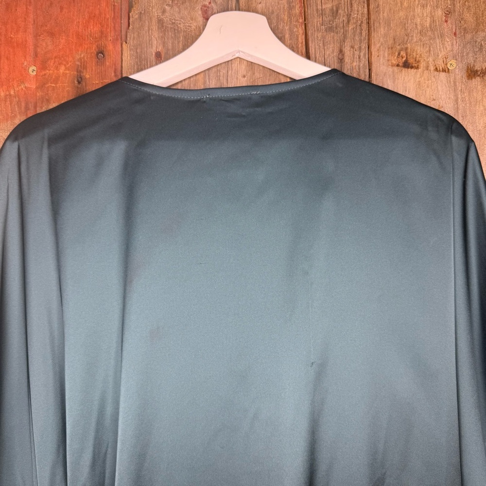 ELAN Nayeli Slouchy Maxi Dress In Dark Teal size Small - Picture 8 of 12